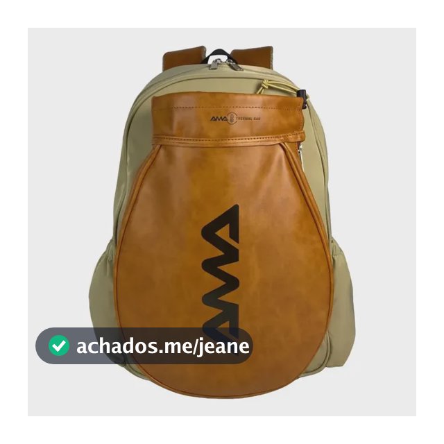 Nova Mochila Raqueteira Ama Sport Beach Tennis Padel Vintage Bege