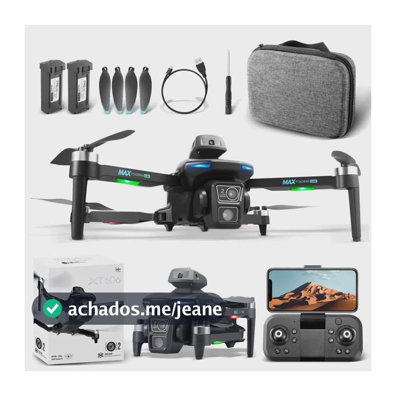Drone Xt606 Profissional 4k Doble Câmera Motor Brushless Fpv Com 2 Baterias Gn-506