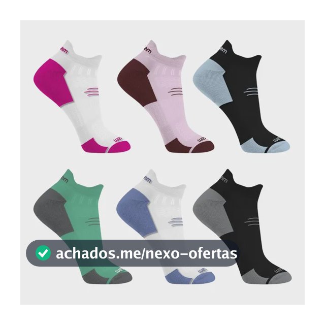 Kit 3 Meia Invisível 2 Proteções Antiatrito Corrida Bike Cf