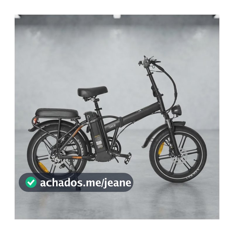 Bicicleta Elétrica V9 1000w Dobrável 32km/h Preto 14