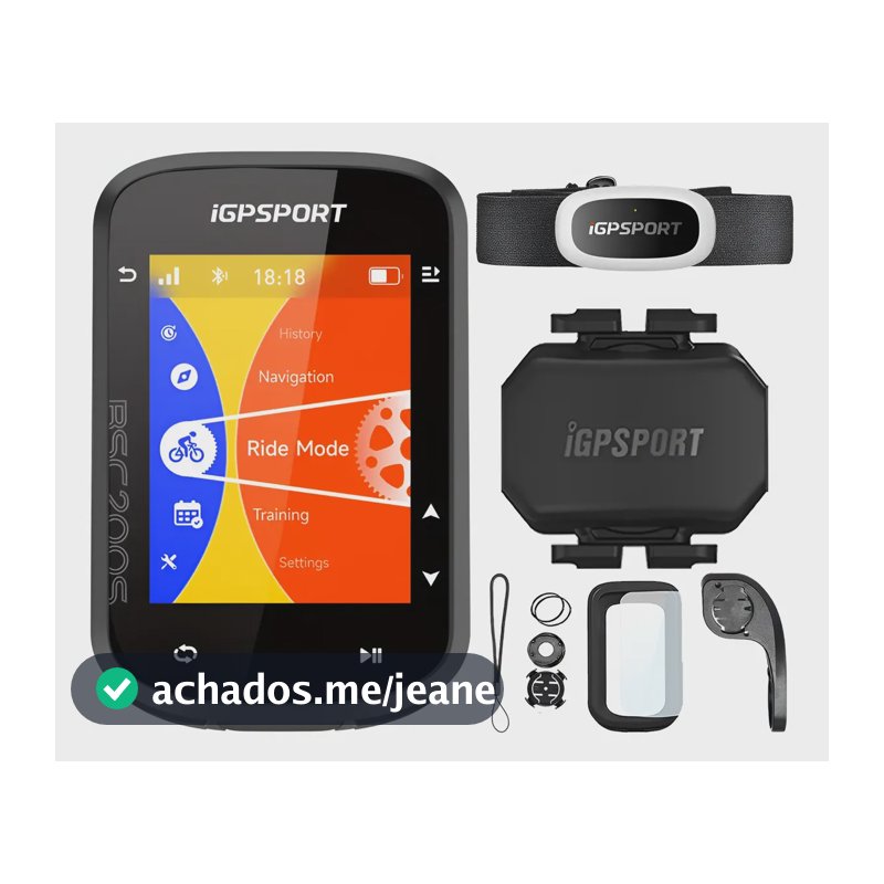 Gps Igpsport Bsc200s + Cinta Cardiaca + Sensor De Cadencia