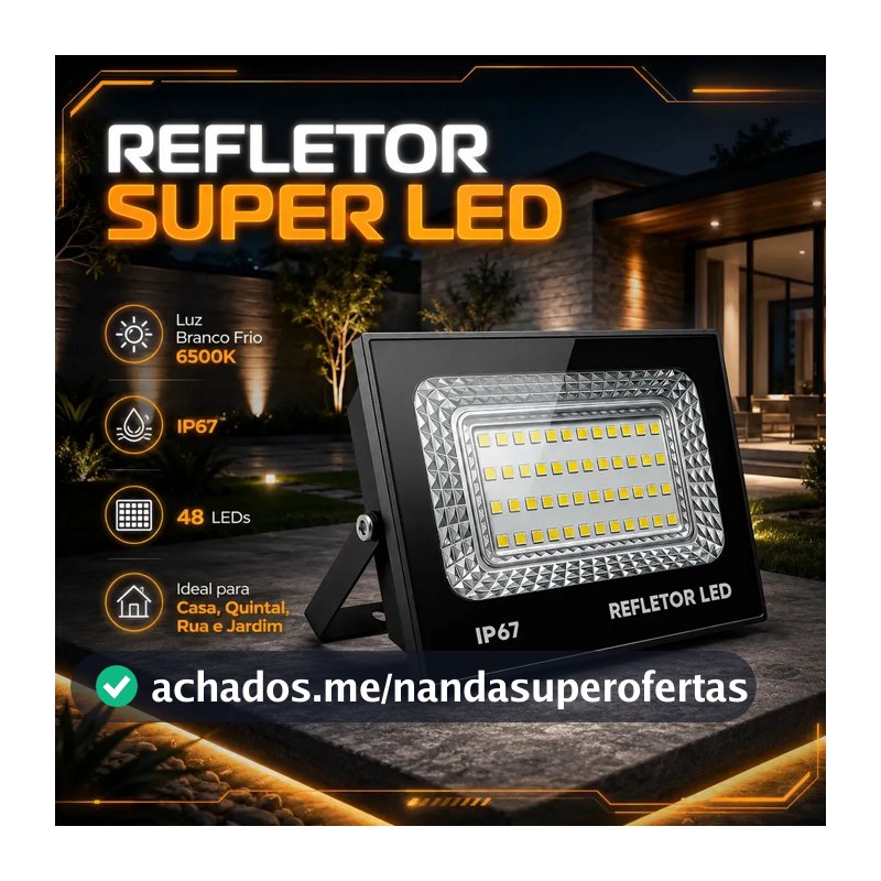 kit 2 Refletor Led 200w Holofote Bivolt Prova D'água Cor Branco Frio 6500k