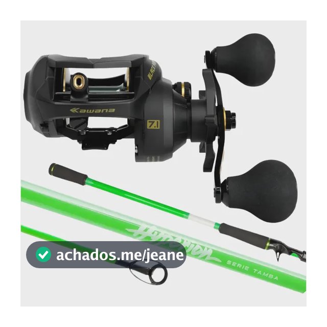 Kit Pesqueiro Carretilha Black Pira Vara 2,40mt Verde 60lb