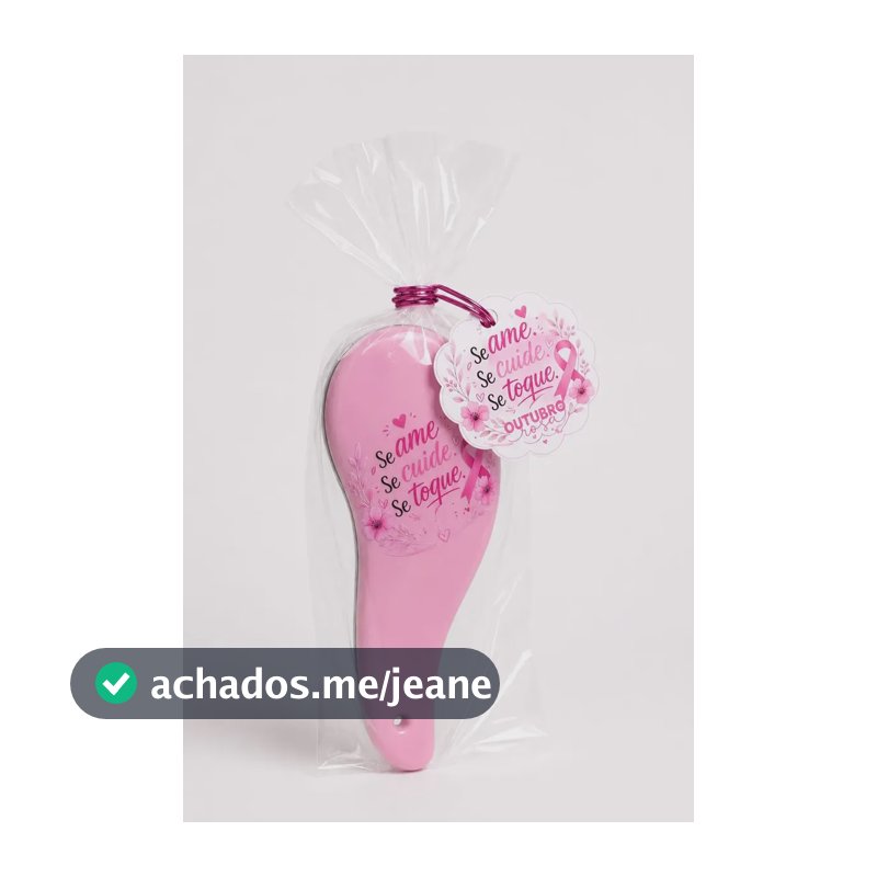 Kit 10 Brindes Outubro Rosa Escova Cabelo Mágica Lembrancinh