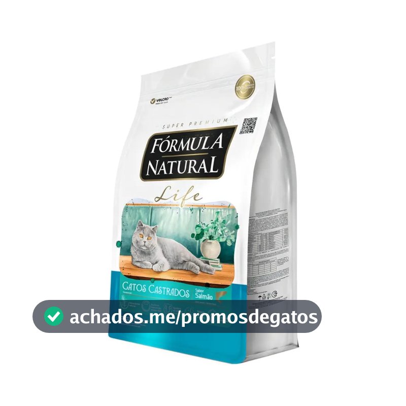 Ração Fórmula Natural Life Gatos Castrados Salmão 10,1kg