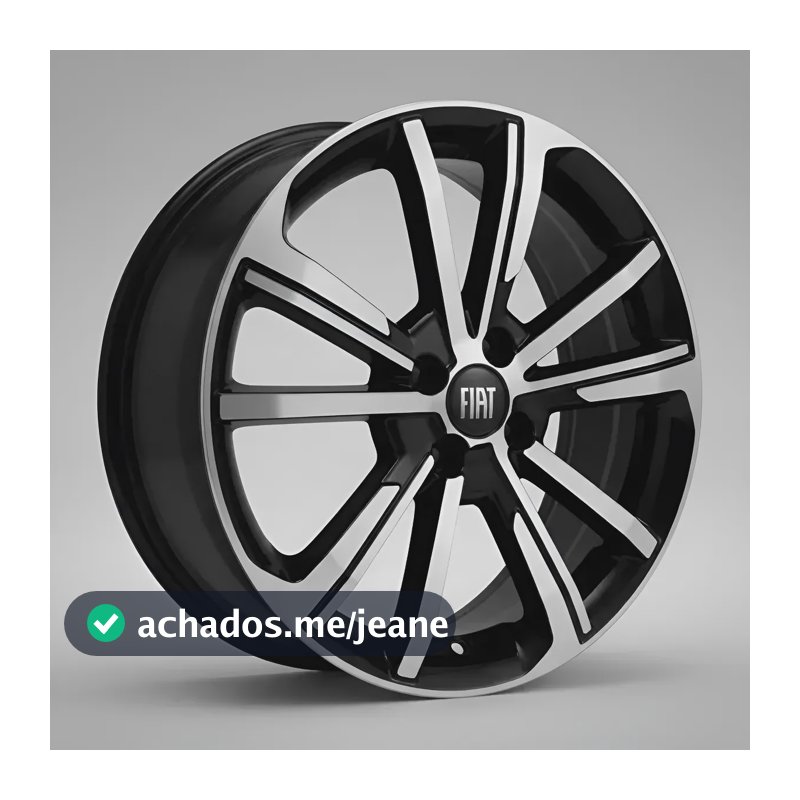 Roda Compatível Fiat Fiorino Aro 14 Jogo(04 Un) Ramlow P6000 Preto Diamantado