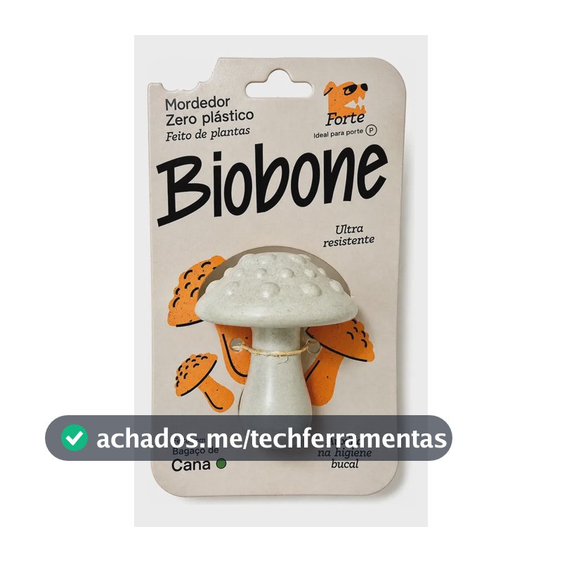 Cogumelo Biobone Mordedor Natural Cães Pequenos Cana
