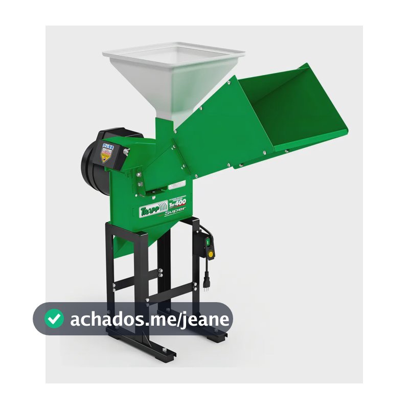 Triturador Forrageiro Trapp TRF-400 Bivolt 127/220V Picador de Capim Milho Cana Ração Moedor de Grãos Cereais Quirera