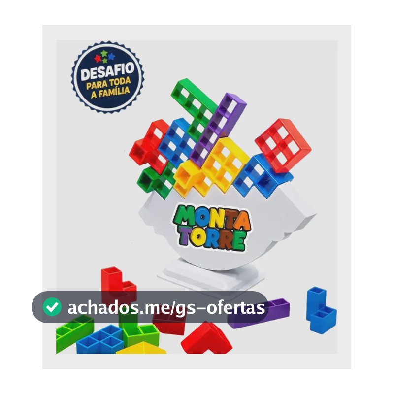 Jogo Tetris Monta Torre Brinquedo Equilibrio Brinquedo 16 Monta Torres