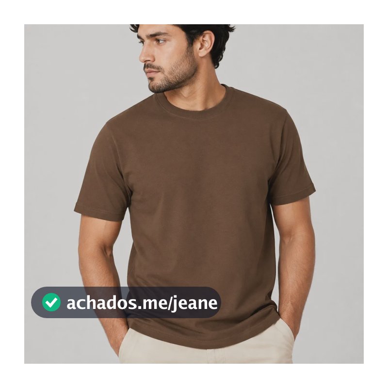 Camiseta Levis Básica Sorell Horse Masculina Marrom Marrom Lobo G Liso