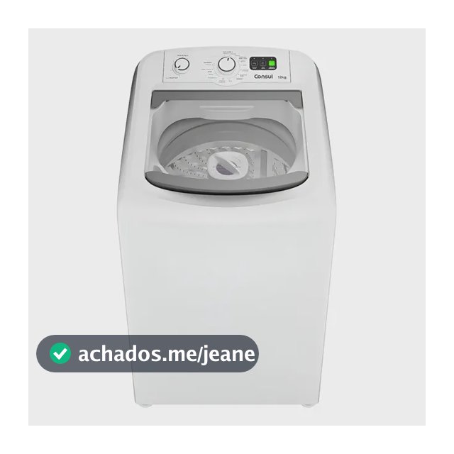 Máquina De Lavar Branca Consul 12kg Com Dosagem Econômica E Cor Branco 110v