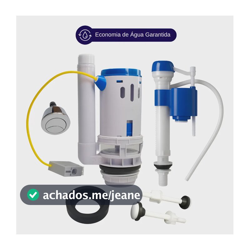 Kit Universal Mecanismo Caixa Acoplada Duplo 3/6 Litros