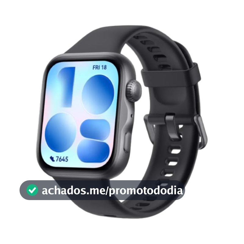 Smartwatch HUAWEI WATCH FIT 5 AMOLED de 182" Design Leve Mini Treino Bateria com Até 10 Dias 64 GB Gerenciamento Avançado da Saúde Monitor do Sono SpO2 GPS Compatível com iOS e Android Preto