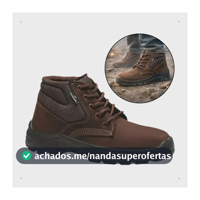 Bota Botina Fujiwara 4065haen4400LG, Couro Nobuck Marrom-pvc