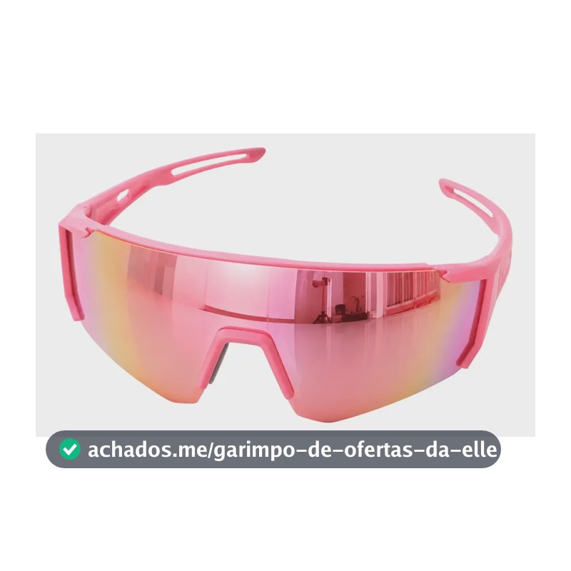 Óculos Esportivo De Sol Feminino Masculino Corrida Espelhado Rosa