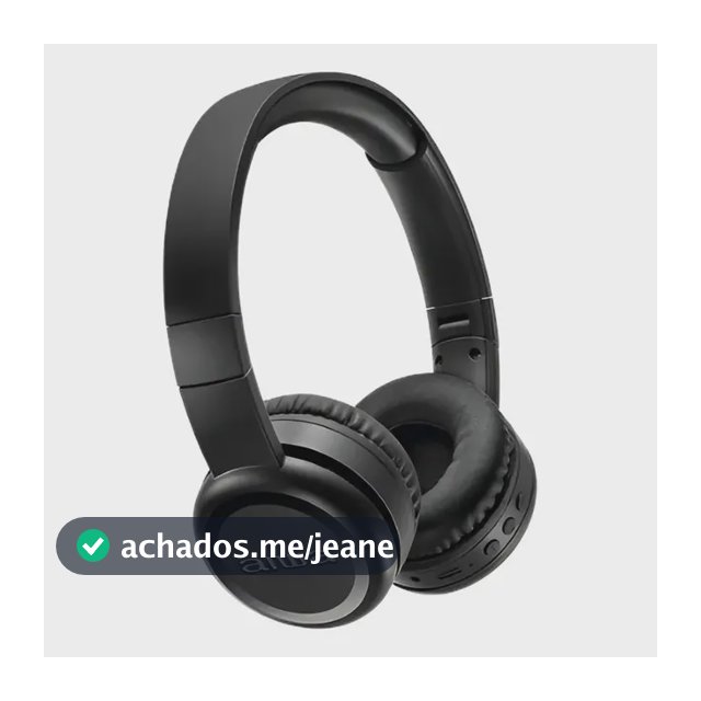 Fone de Ouvido Headphone AIWA AWS-HP-03-B Bluetooth bateria com até 100 horas de duração Cor Preto