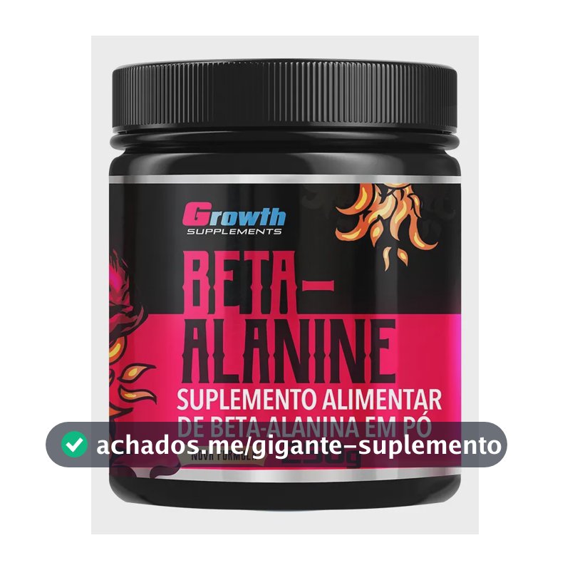 Beta Alanina 250g Growth Supplements - Sem Sabor em Pó