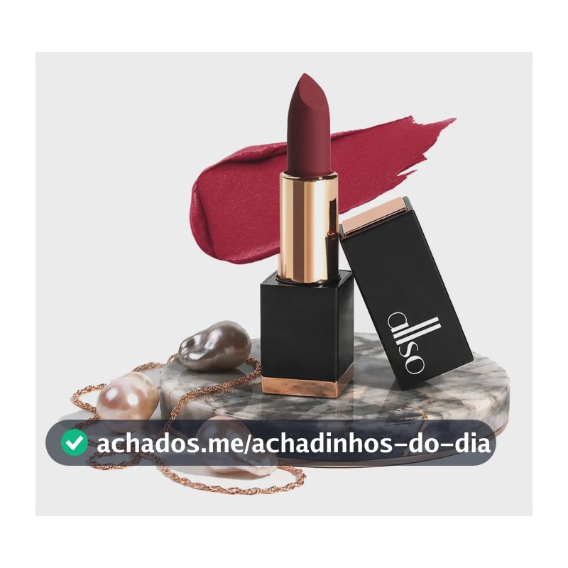 Batom Matte Allso Royal Bloom Cremoso Longa Duração Resistente Alta Fixação Alta Pigmentação Não Transfere Hidrata os Lábios Fórmula Leve Dia e Noite Maquiagem Lipstick Long Lasting Transfer Proof