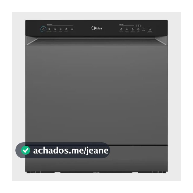 Lava Louças 8 Serviços Cinza Touch Plus Midea Cinza