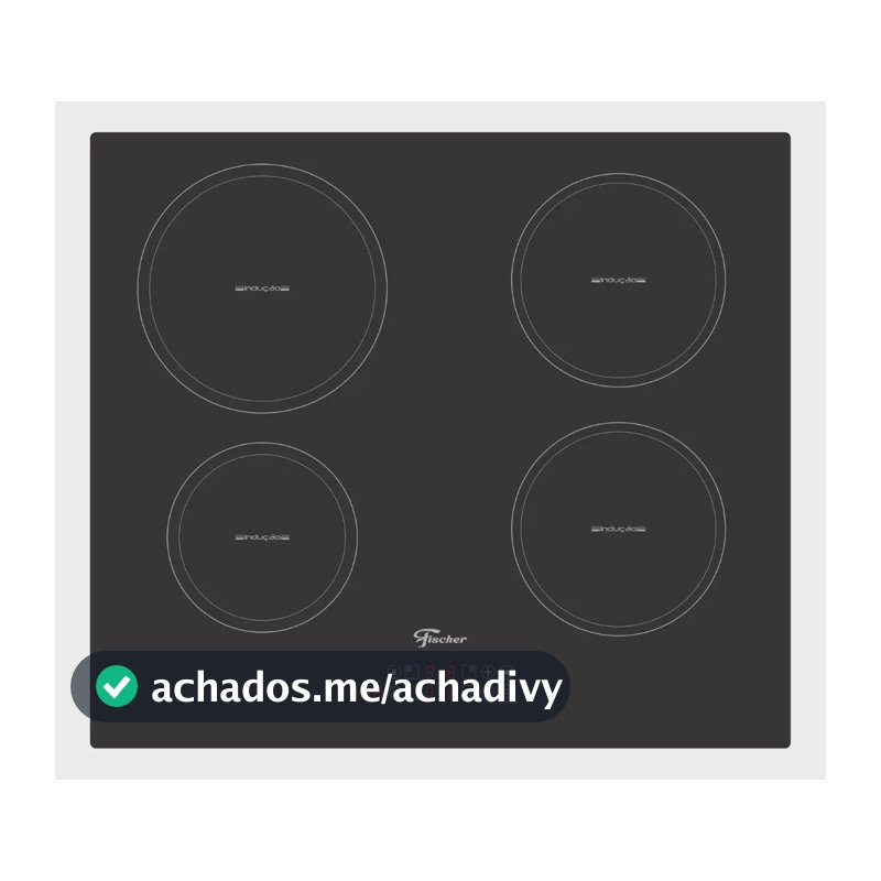 Cooktop De Indução Fischer 4 Bocas Vitrocerâmica Com Touch Screen 220v Preto