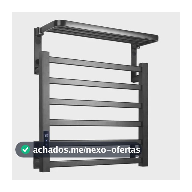 Toalheiro Eletrico 45x50 Termico Display Digital Temporizado Preto 220v