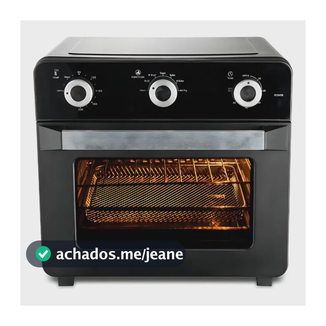 Forno Elétrico Hamilton Beach De 20l Com Air Fryer E Grill Preto 220v