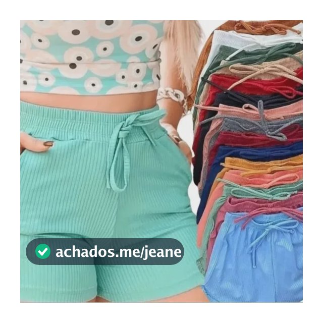 Kit 5 Short Shortinho Malha Canelado Feminino Moda Praia