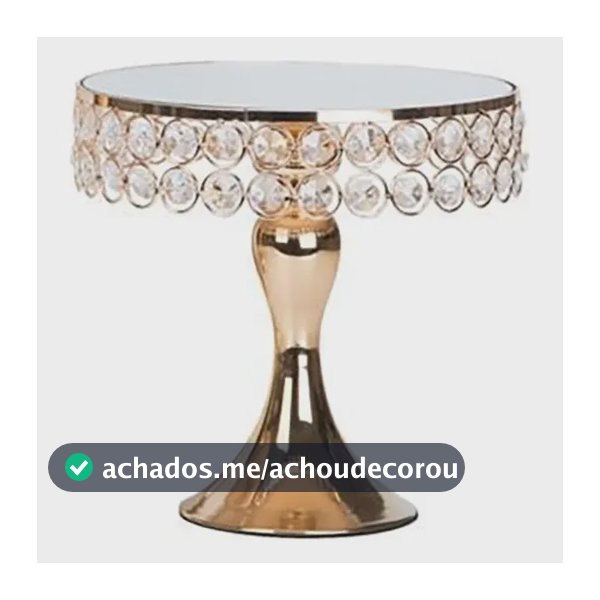Suporte De Bolo De Casamento Dourado De 20 Cm Paraf