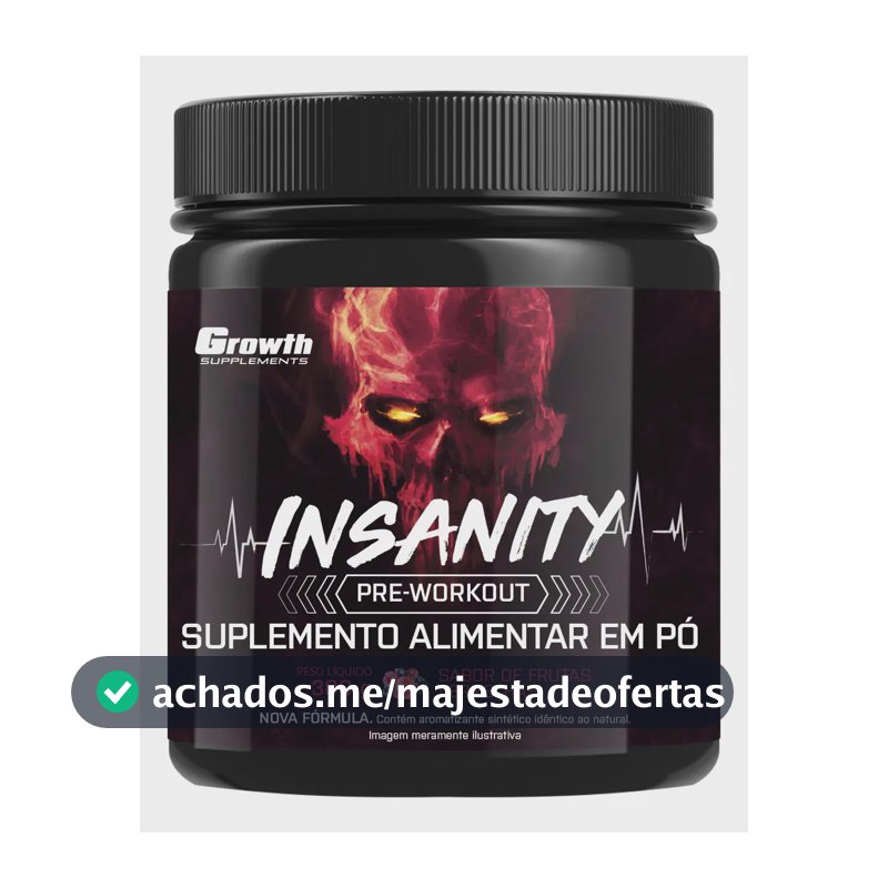 Pré-treino Insanity 300g Growth Supplements - Frutas Vermelhas