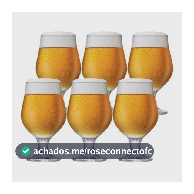 Jogo 6 Taças Cerveja Vidro Cristalino 400ml M&K Home - Bares e Restaurantes