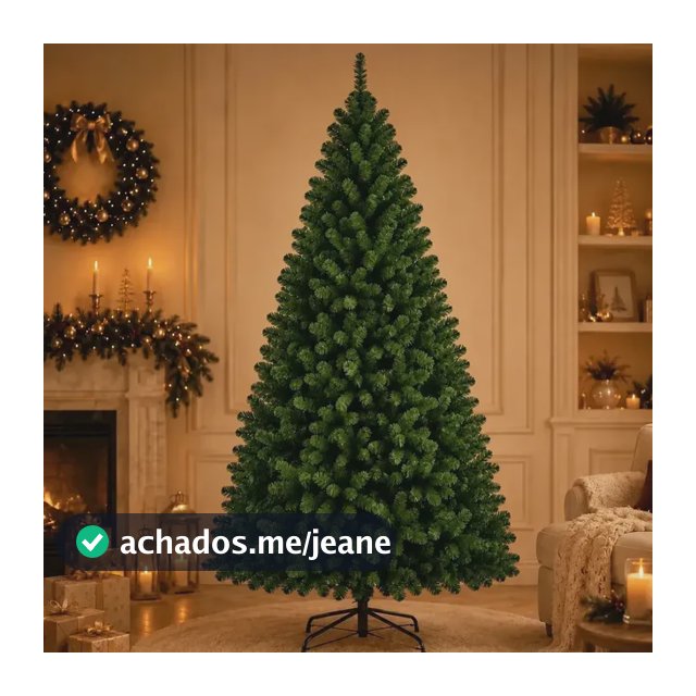 Árvore De Natal Grande 2,10 Metros Pinheiro Tradicional 1000 Galhos Cheia Verde Luxo