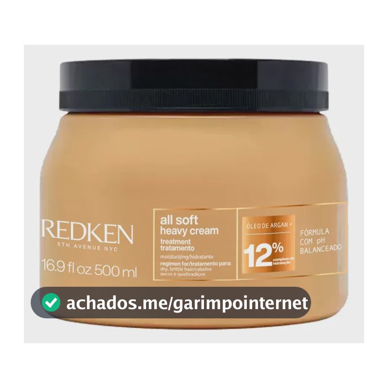 Máscara Tratamento Hidratante Intensivo Cabelo Seco All Soft 500 Ml Redken