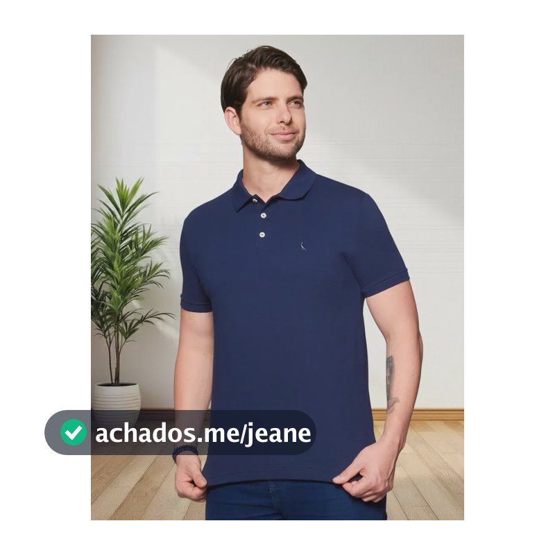 Polo Piquet Classica Reserva Masculina Marinho N/a Gg Liso