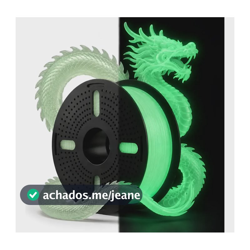 Filamento Impressora 3d Print Pulse Pla Fosforescente 1kg Glow Verde