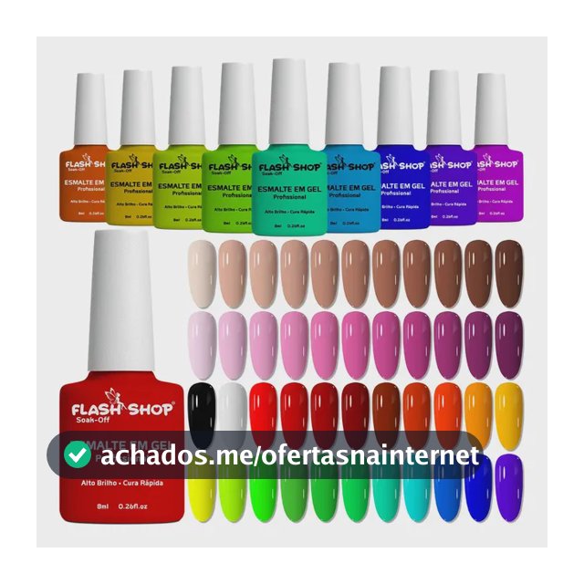 Kit 06 Esmaltes Em Gel Led Uv Unhas Gel Acrigel