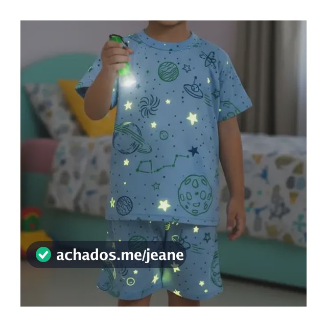 Pijama Infantil Brilha No Escuro Vem Lanterninha Malha Verão
