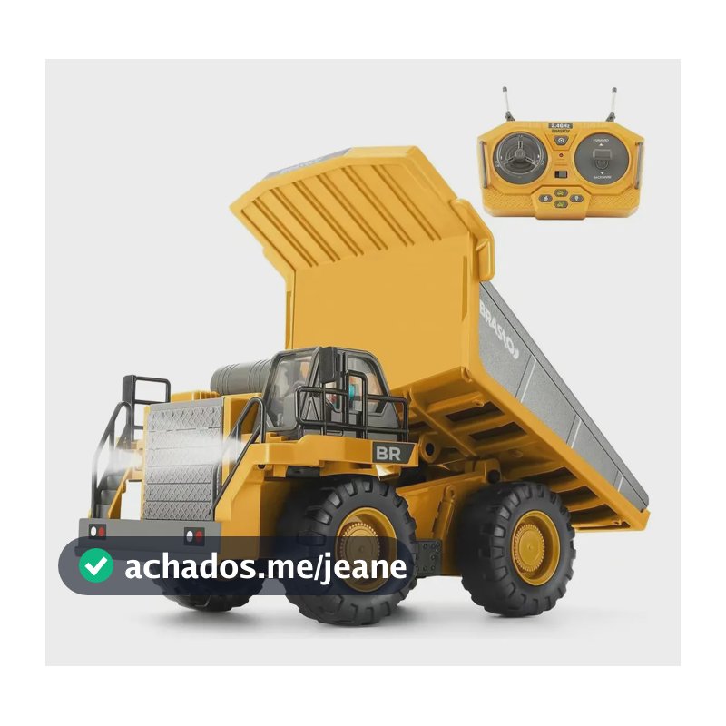 Brastoy Escavadeira De Controle Remoto Veículos De Construção Rc Amarelo Bulldozer Controlado Remoto Livre 2 x baterias | Caminhão Basculante Remoto