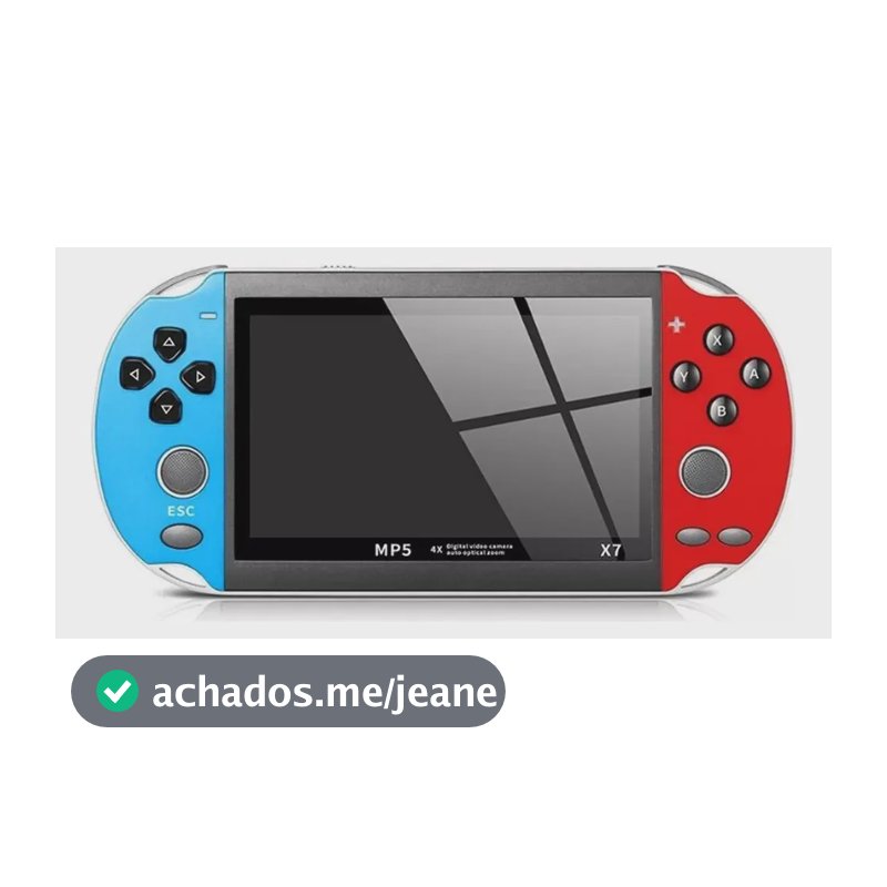 Máquinas portáteis de videogame para adultos e crianças X7 Color Azul/Vermelho