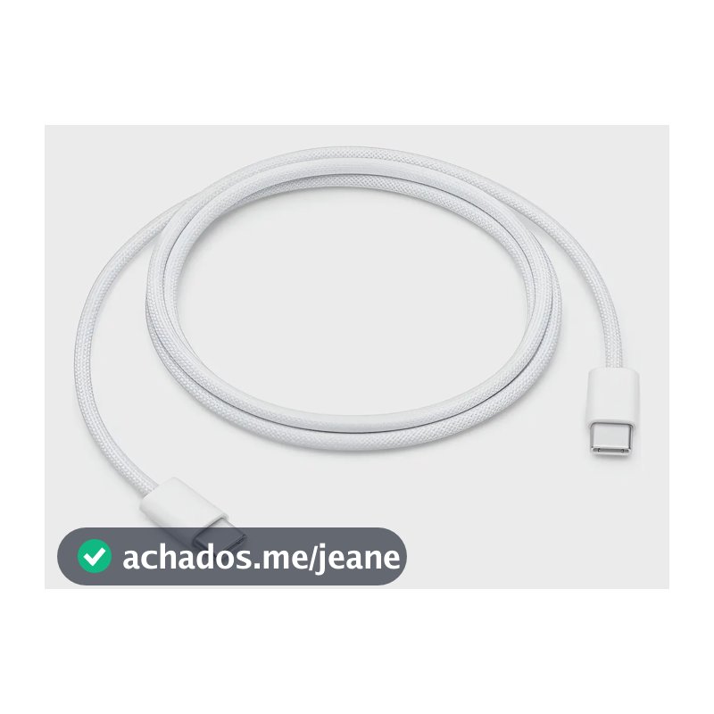 Cabo Para Recarga de 60W Com Conector USB-C 1m Apple - Distribuidor Autorizado