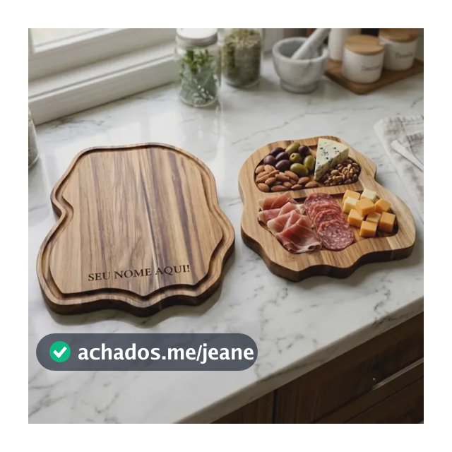 Tábua Churrasco E Petisqueira Personalizada Duas Faces Teca Madeira Teca Premium Personalizada