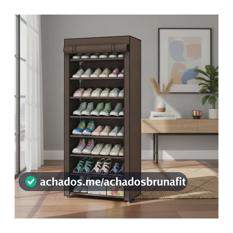 Sapateira Organizador De Sapatos Com 9 Prateleiras Tnt Marrom