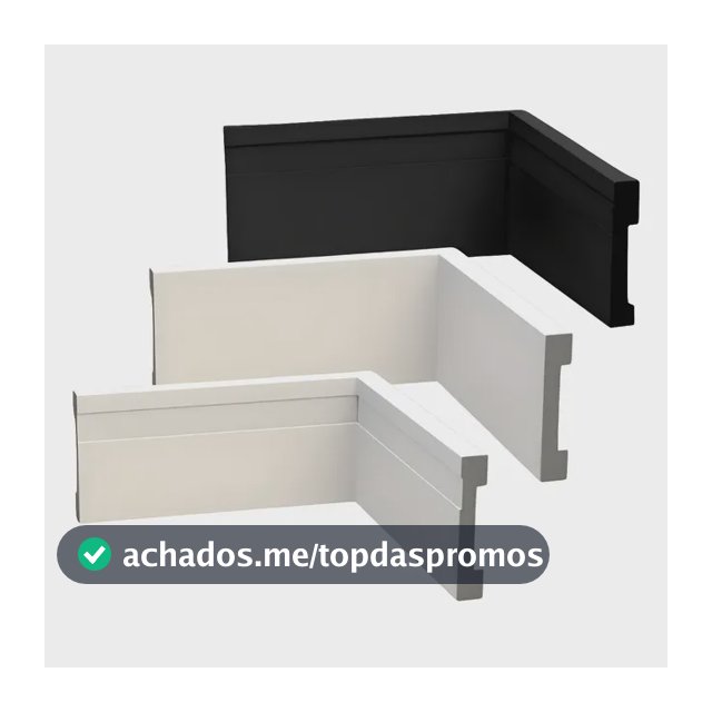 Kit 10 Barras Rodapé De Poliestireno 7 Cm Altura