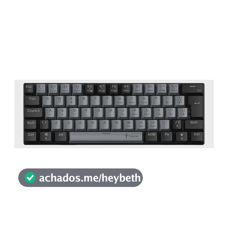 Teclado Mecânico Gamer 60% Switch Huano Brow Red Pc Computador Switch Vermelho Português Brasil - Titorion