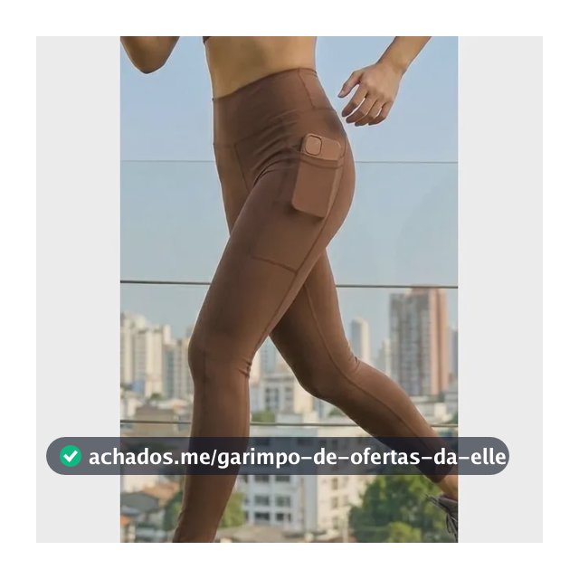 Calça Legging Fitness Bolso Lateral Polo Wear Marrom Escuro Marrom P