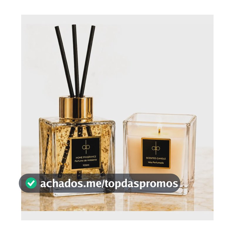 Kit Difusor E Vela - Gold 22k Vanilla Salt 100ml Di Piettro