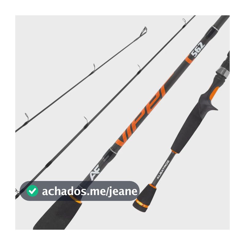 Vara De Pesca Viper Carretilha 1,68m 6-14lb Blank Carbono Preto