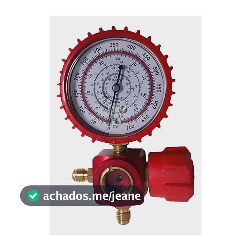 Manifold 1 Via Vulkan VLCT-466 com Manômetro Alta Refrigerantes R410A R407C R134A R22