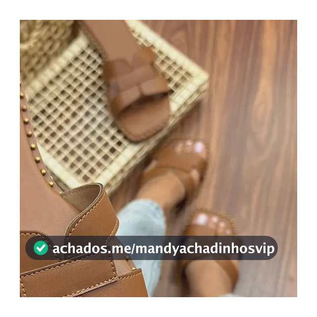 Sandália Rasteirinha Feminina H Confortável Elegante Casual