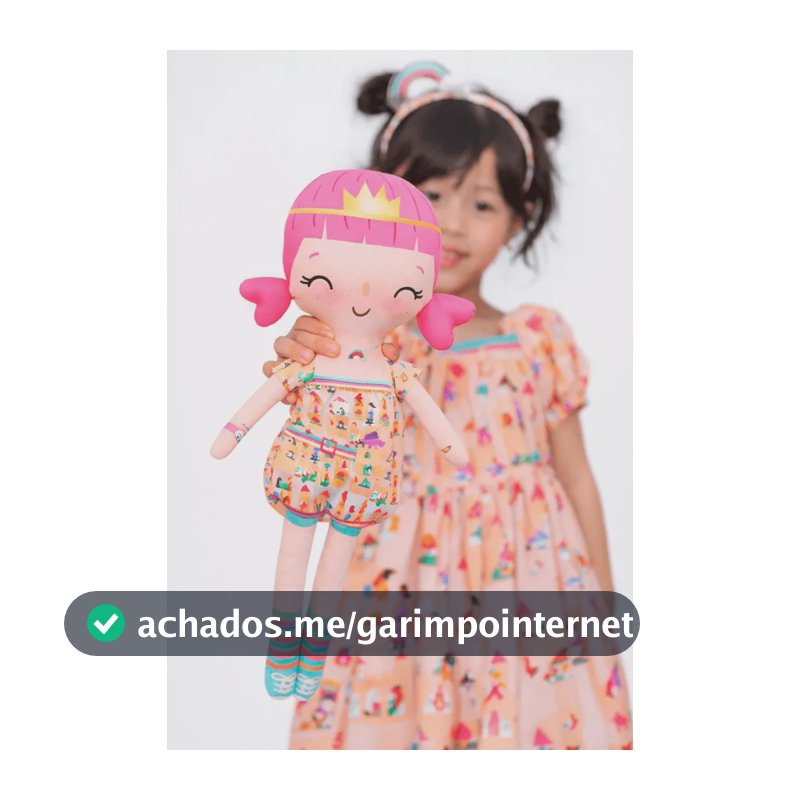 Boneca Almofada Infantil Menina Lá No Meu Castelo Alphabeto