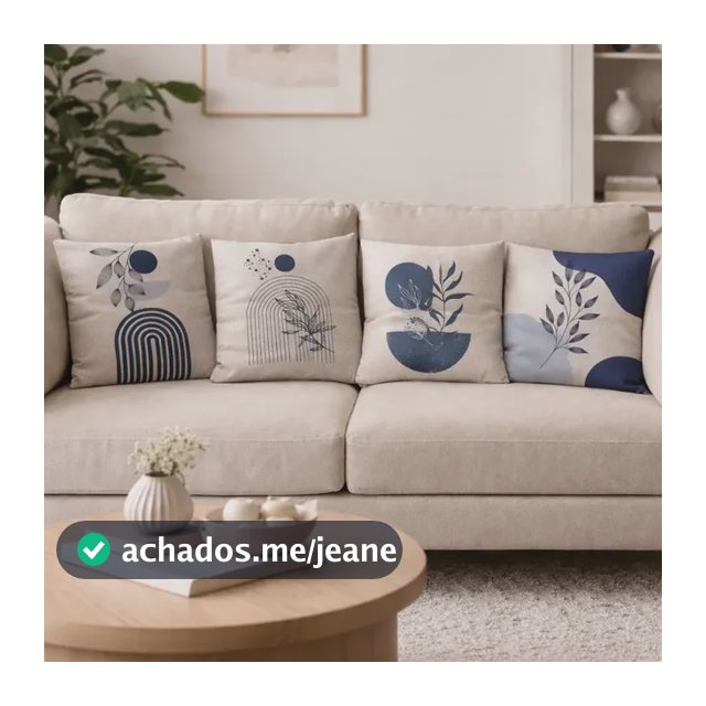 Capas Almofadas Linho Estampas Moderna Para Decoração 4 Uni